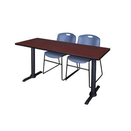 Cain Rectangle Tables > Training Tables > Cain Training Table & Chair Sets, 72 W, 24 L, 29 H, Mahogany MTRCT7224MH44BE